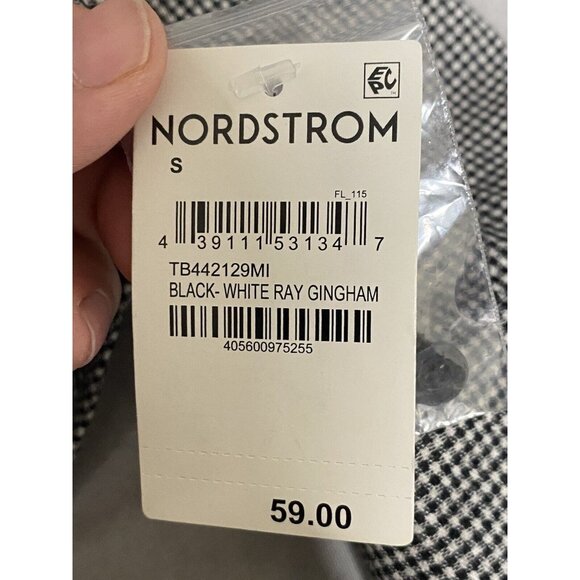 NWT Treasure & Bond Women’s Long Sleeve Flannel Shirt Button Black Size Small - Picture 9 of 10